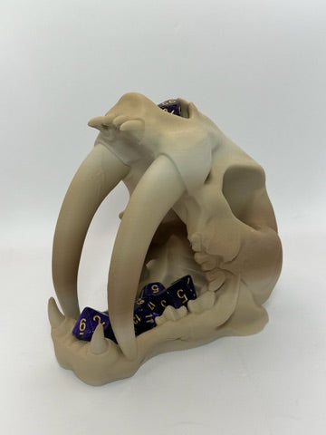 Saber Tooth Tiger Skull Dice Tower